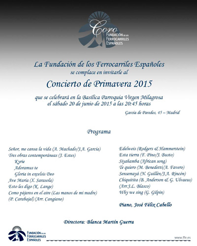 Concierto de Primavera del Coro de la Fundaci�n