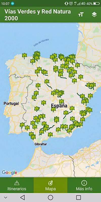 Nueva App V�as Verdes y Red Natura 2000