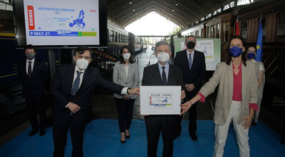 El Museo del Ferrocarril de Madrid acoge la presentaci�n del cup�n de la ONCE del D�a de Europa