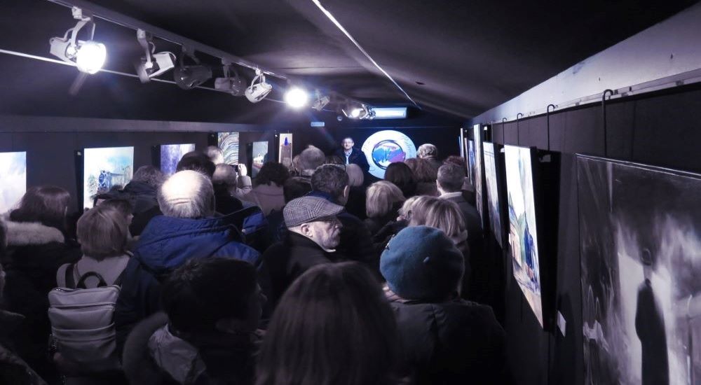 Exposici�n ��Pintores al tren!�, del Colectivo Vettonia, en el Museo del Ferrocarril de Madrid