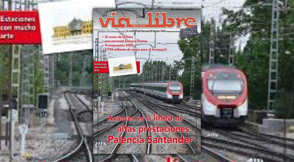 Los avances de la l�nea de altas prestaciones Palencia-Santander, portada de diciembre de V�a Libre