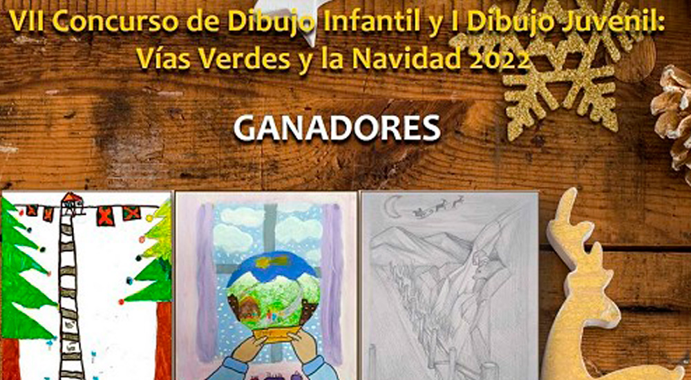 El concurso de dibujo infantil y juvenil ‘Las Vías Verdes y la Navidad’ ya tiene ganadores El concurso de dibujo infantil y juvenil ‘Las Vías Verdes y la Navidad’ ya tiene ganadores