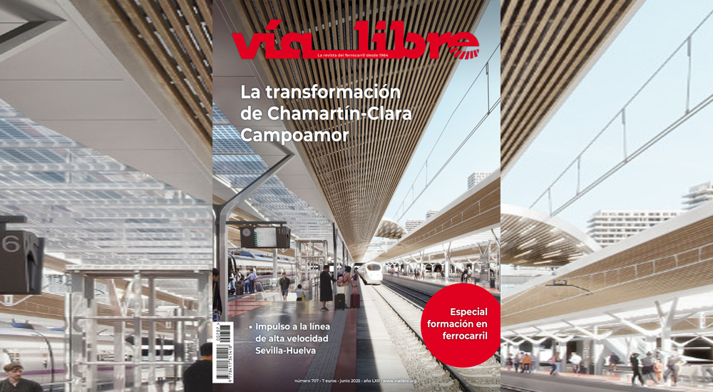Madrid Chamart�n-Clara Campoamor, en la portada del �V�a Libre� de junio 