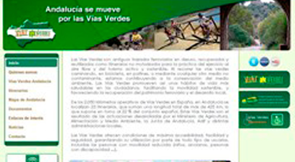 Lanzamiento de la web de vias verdes de Andalucia Lanzamiento de la web de vias verdes de Andalucia