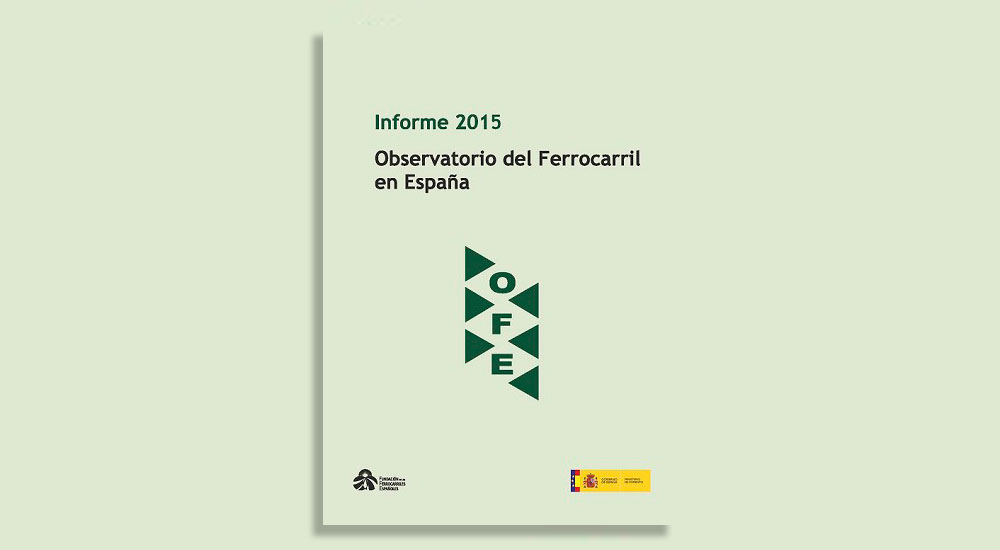 Publicado el Informe del Observatorio del Ferrocarril 2015 Publicado el Informe del Observatorio del Ferrocarril 2015