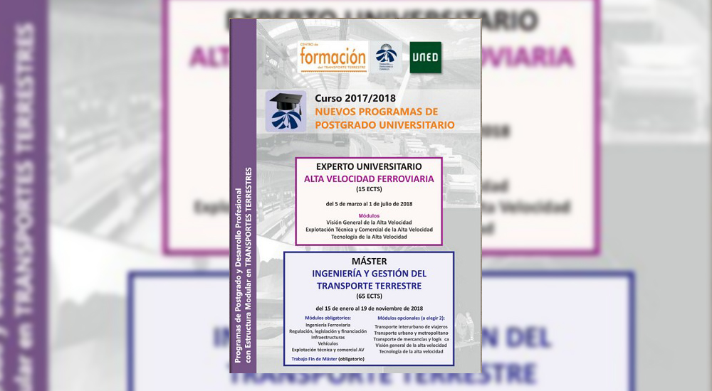 Nuevos programas de formaci�n universitaria en ferrocarril