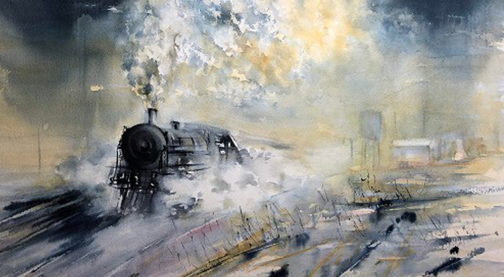 �Or�genes y destino�: exposici�n de acuarelas de Manuel Alcedo en el Museo del Ferrocarril de Madrid