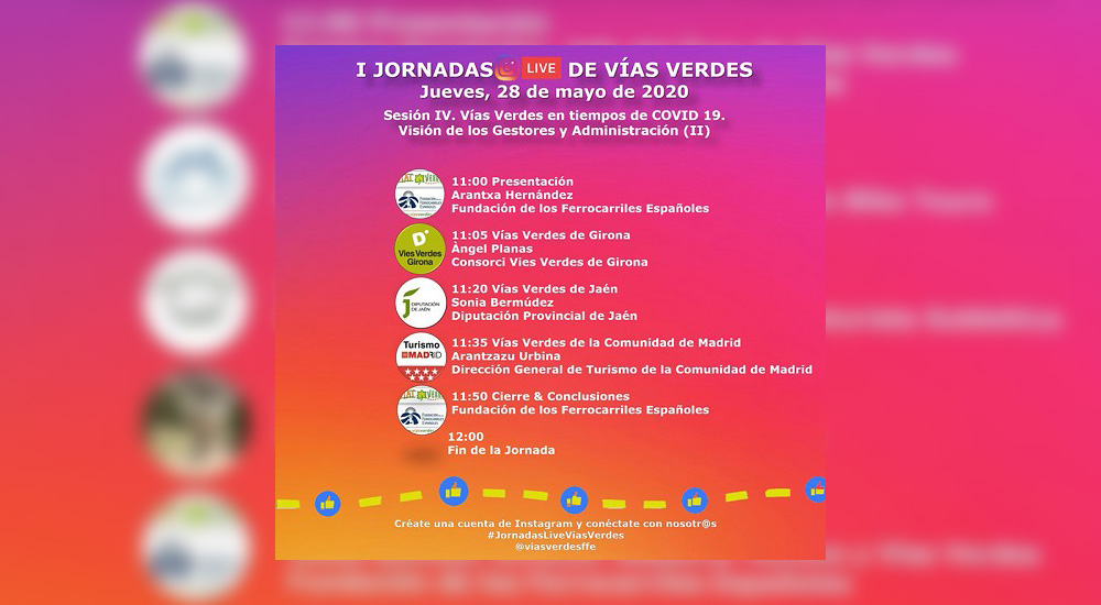 Cuarta y �ltima sesi�n de las I Jornadas LIVE de V�as Verdes en tiempos de COVID-19