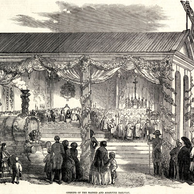 La inauguraci�n del ferrocarril Madrid-Aranjuez